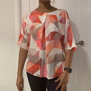Geometric print blouse